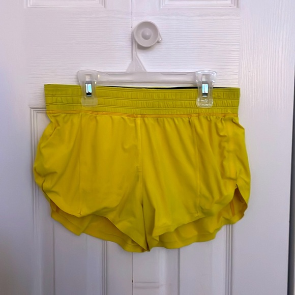 vintage yellow lululemon shorts - Picture 3 of 4